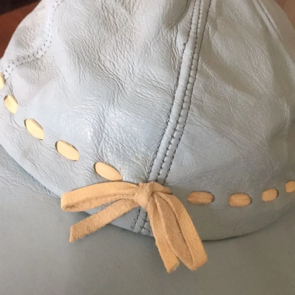 Vintage MILFUR Blue Leather Hat